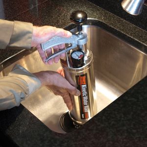 Quickly clear clogged sinks with the Water Ram 