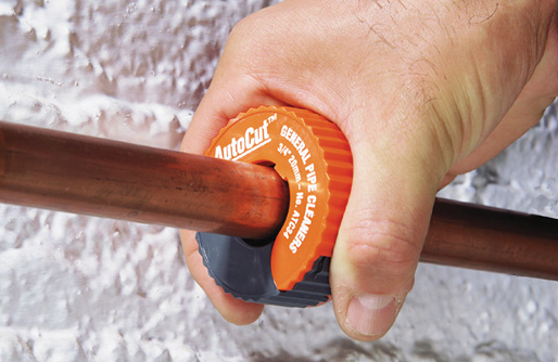 AutoCut copper tubing cutters from General are available in three diameter sizes - 1/2", 3/4" and 1" models.