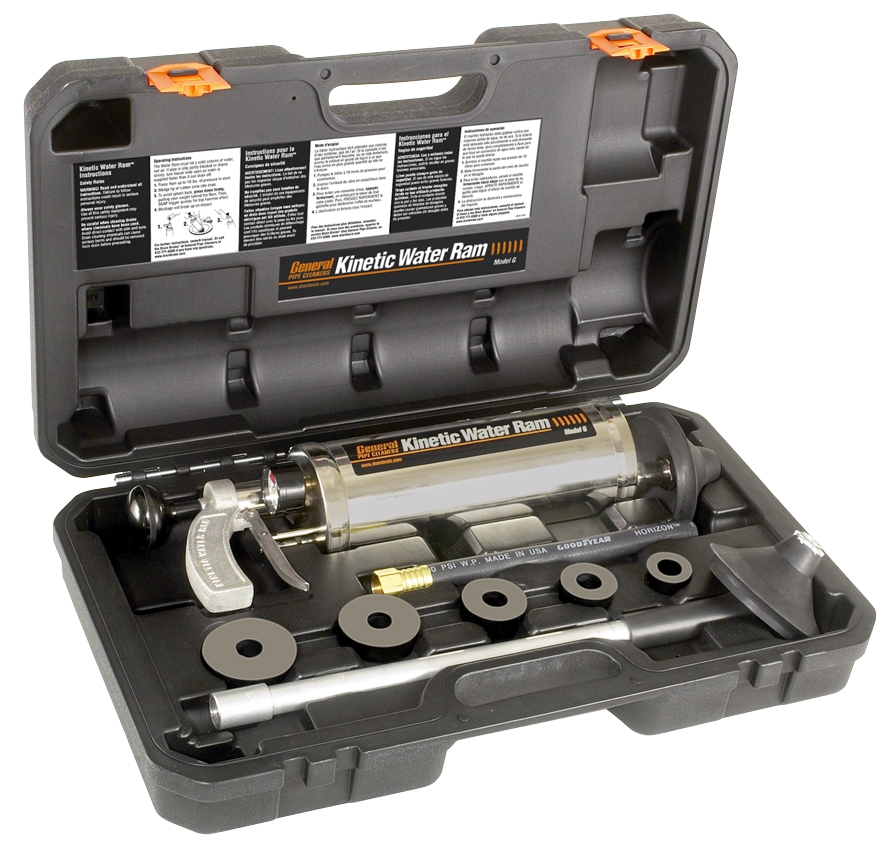 Kinetic Water Ram - Clears clogged drains fast